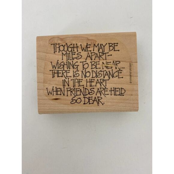 Vintage stamp for scrapbooking, card making, and crafts - Friends Miles Apart - Picture 1 of 5